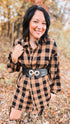 Sunset Flannel Shirt Dress