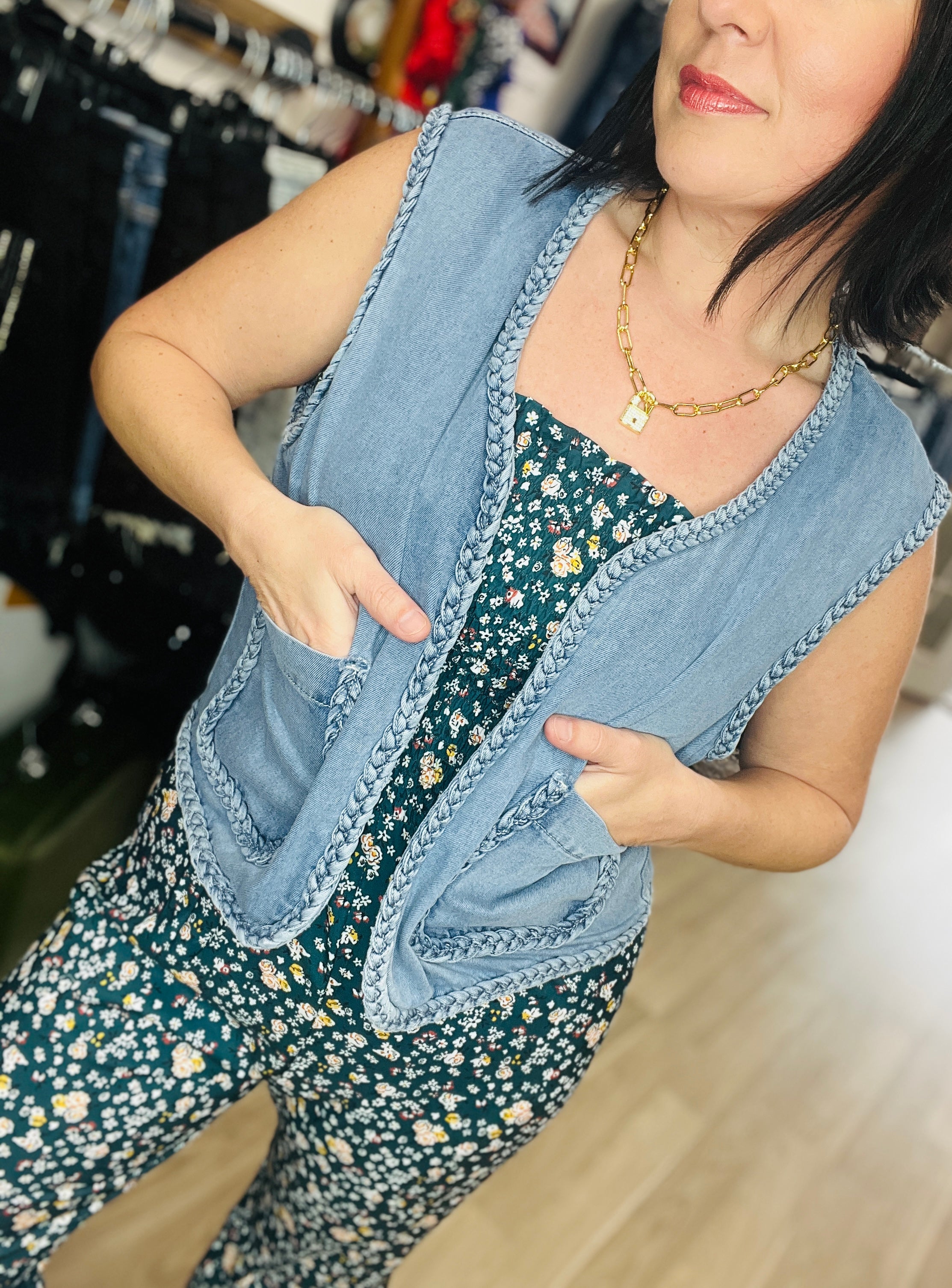 denim vest