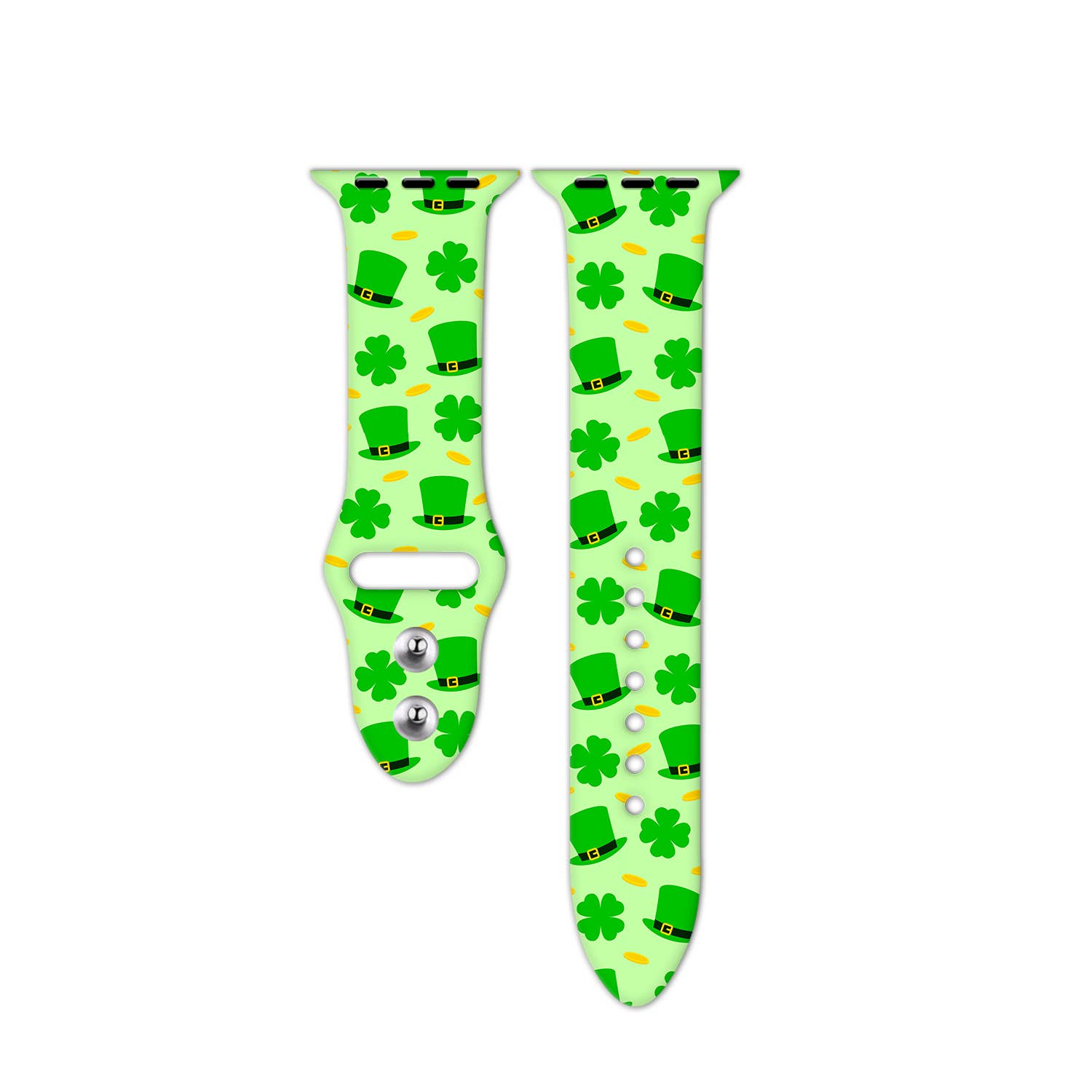 Shamrock St Patricks Day Irish Luck Silicone Watch Band