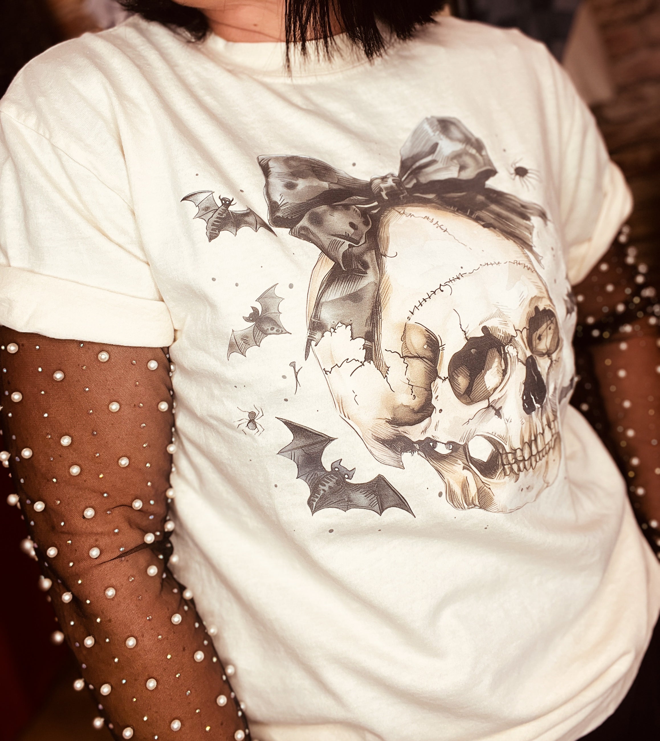 Rebel Skull & Bow Tee