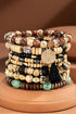 8 Layered Natural Stone & Multi - Bead Bracelet - Roaming Gypsy Boutique