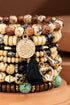 8 Layered Natural Stone & Multi - Bead Bracelet - Roaming Gypsy Boutique