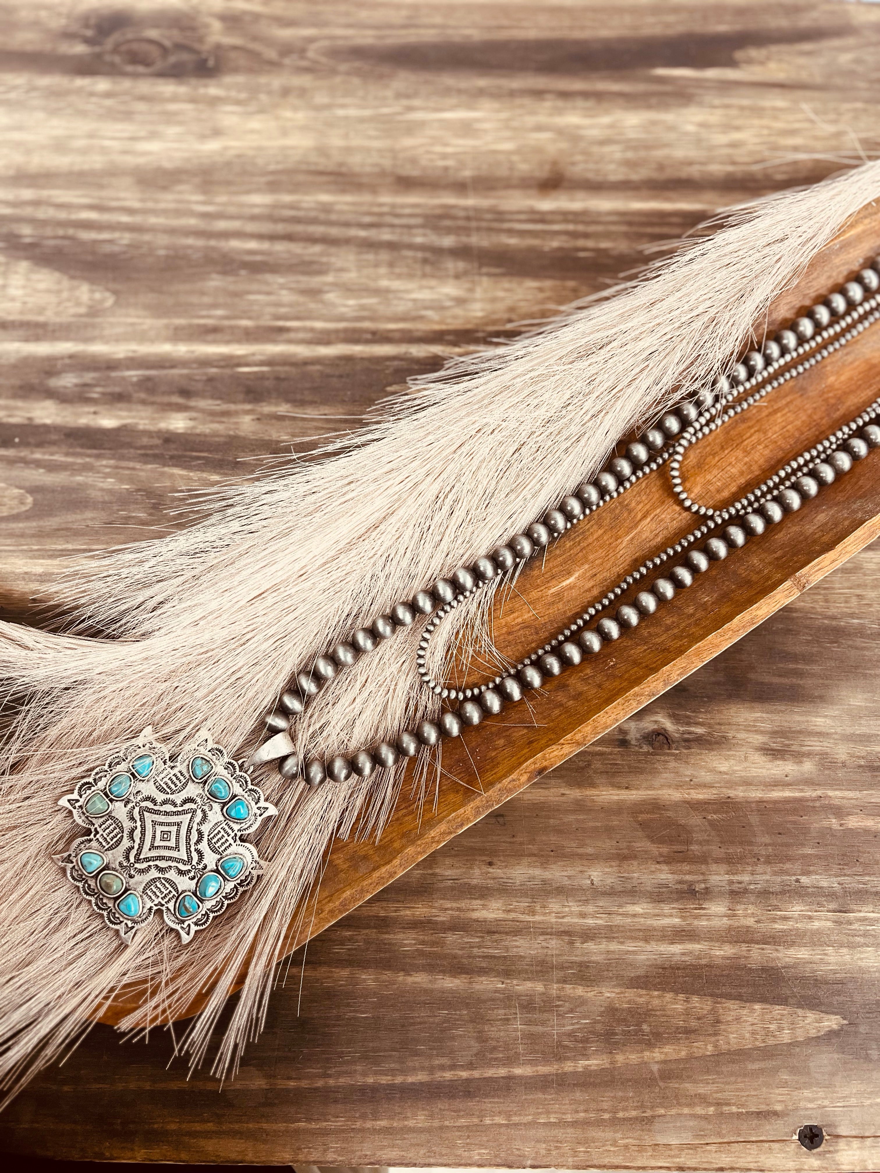 Layered Navajo Concho Necklace