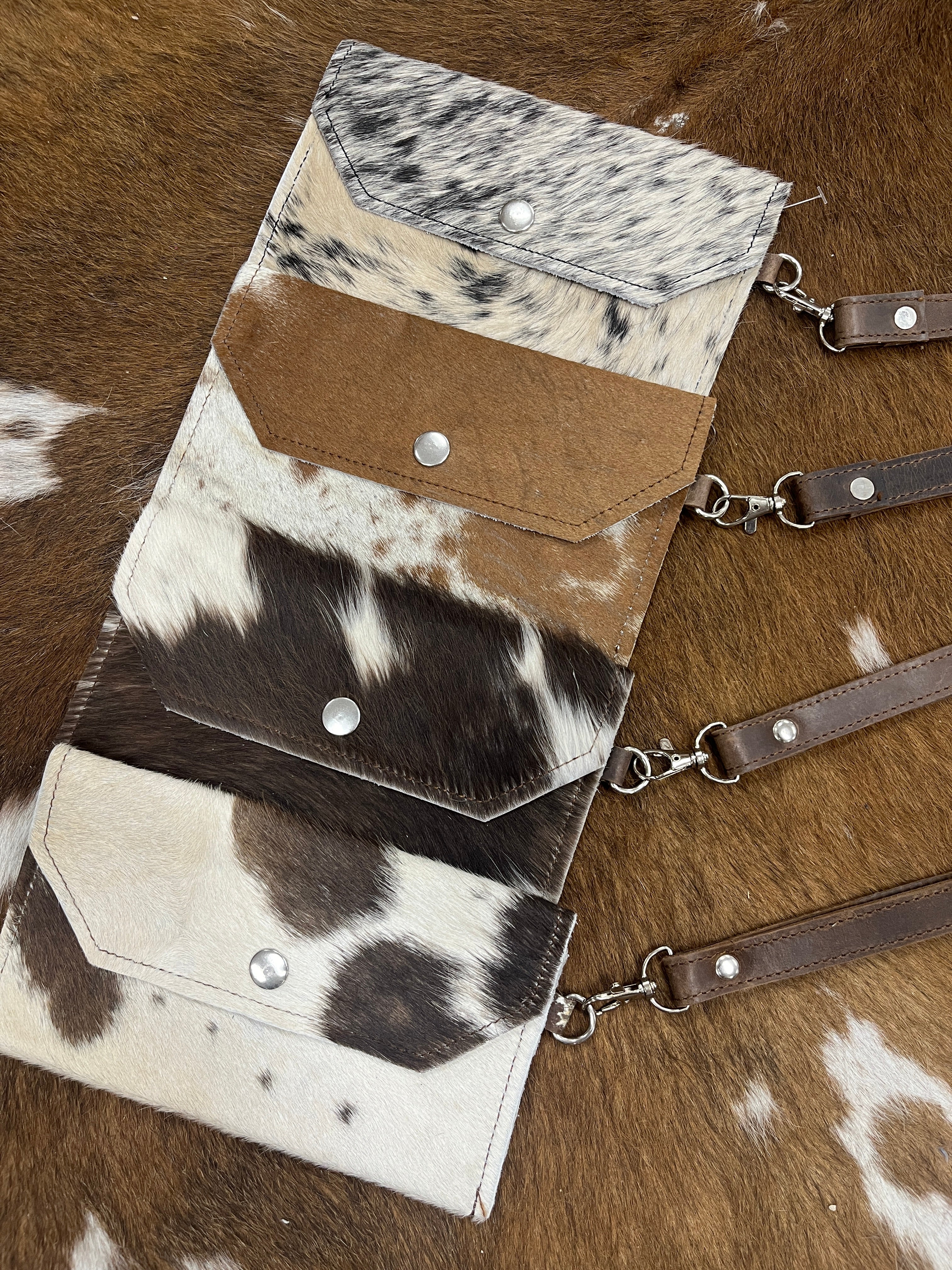 Cowhide Wristlet Wallet