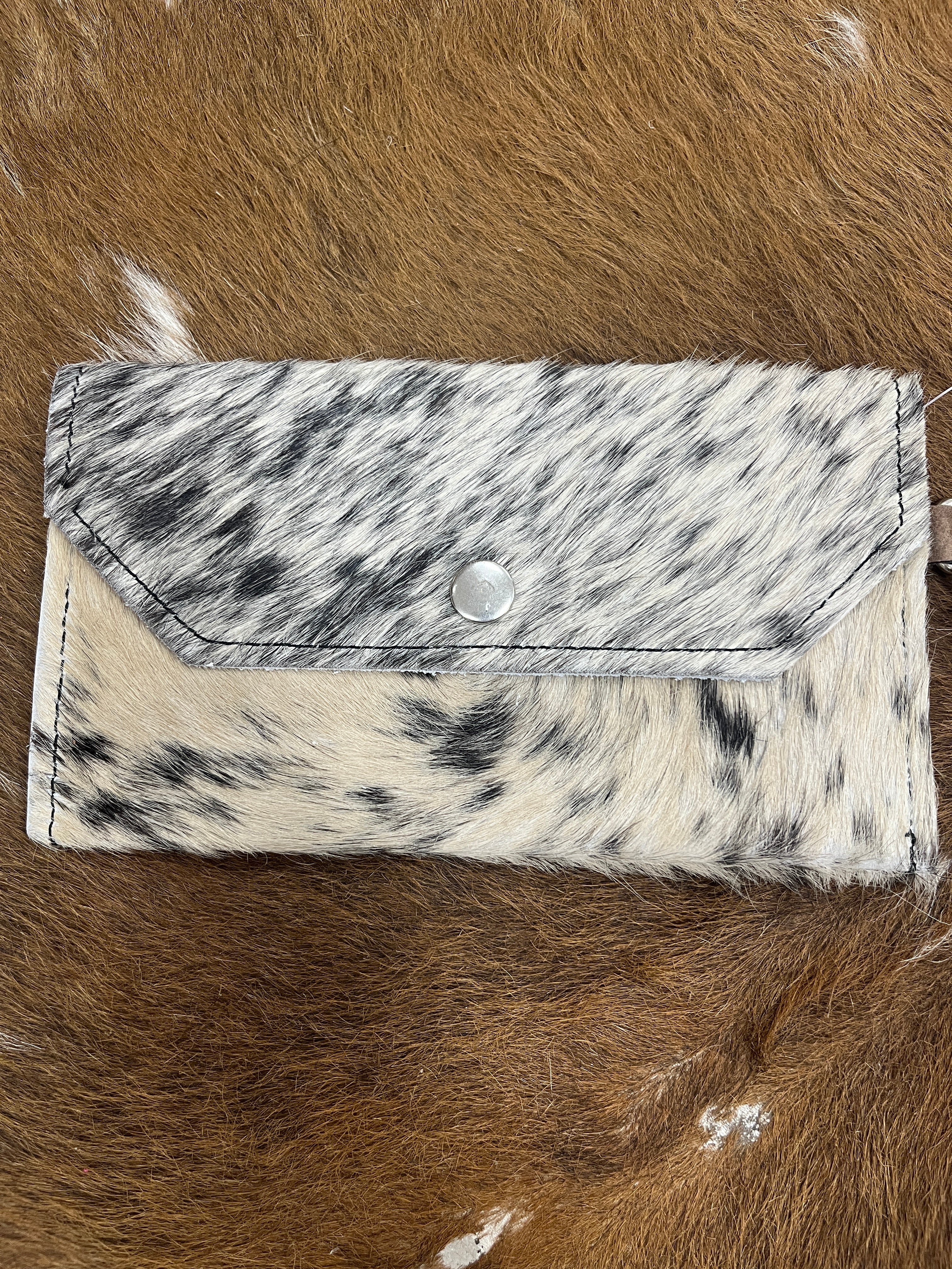 Cowhide Wristlet Wallet