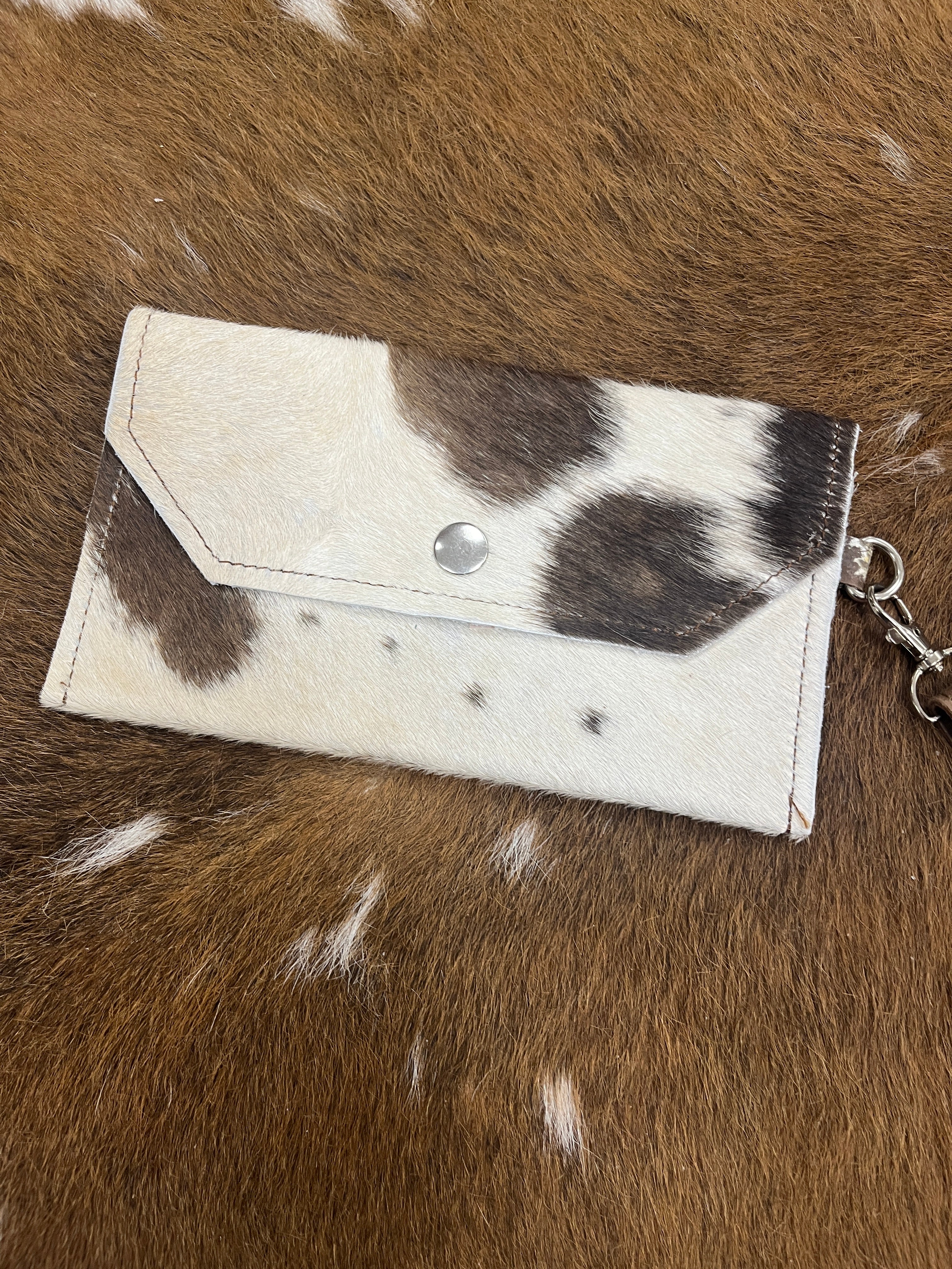 Cowhide Wristlet Wallet