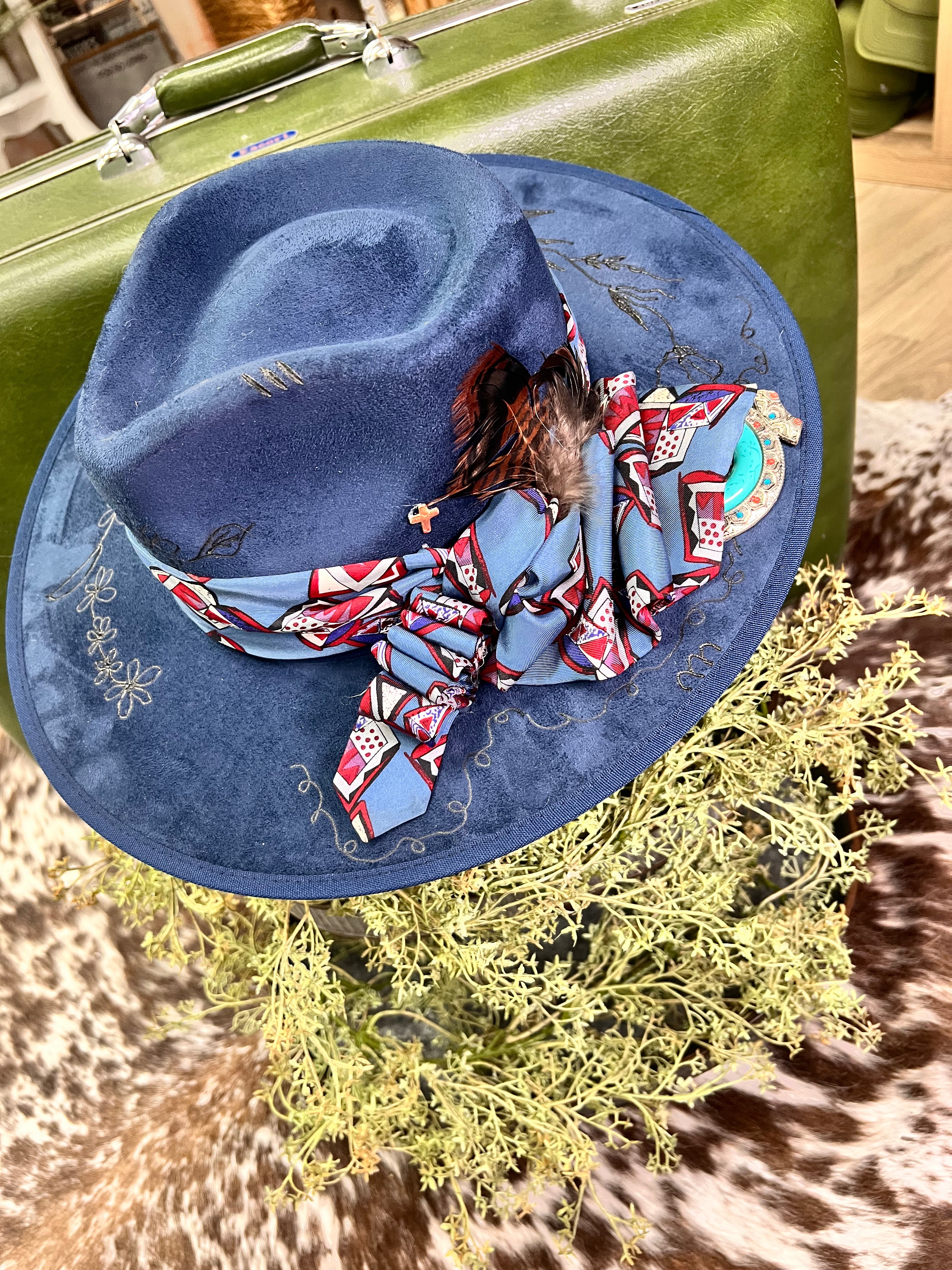 Faded Rebel Stella Blue Wide Brim