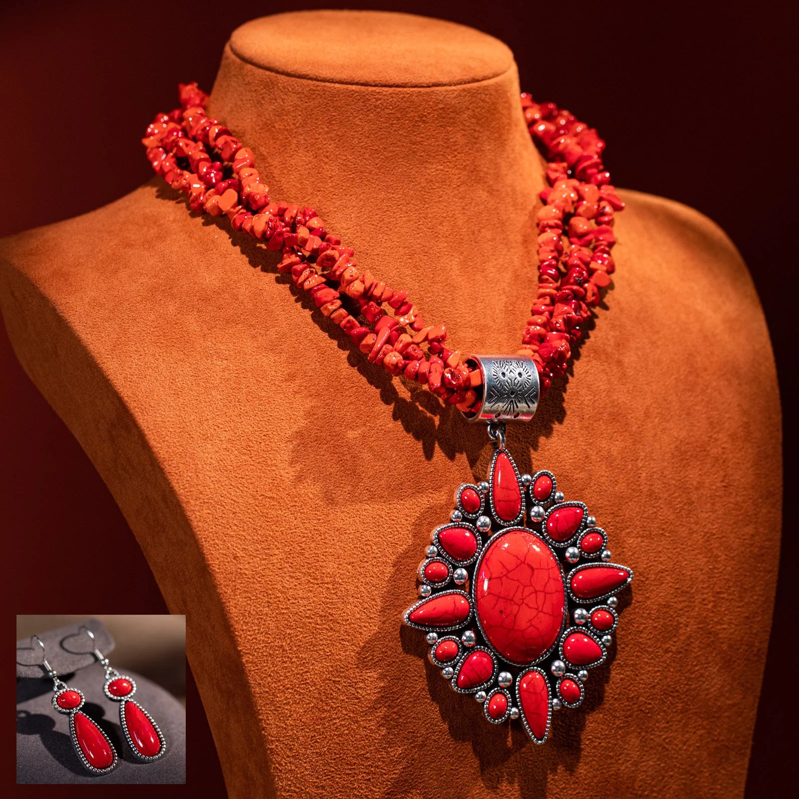 red turquoise necklace