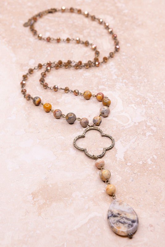 Alani Taupe Necklace - Roaming Gypsy Boutique