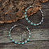 Artificial Turquoise C - Hoop Earrings - Roaming Gypsy Boutique