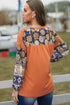 Pumpkin Patch Paisley Top