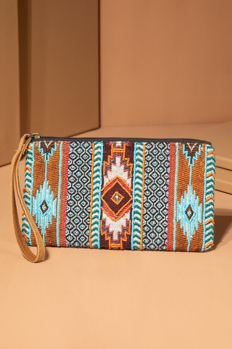 Beaded Ethnic Clutch - Roaming Gypsy Boutique