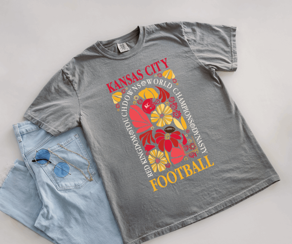 Boho KC Football Tee - Roaming Gypsy Boutique