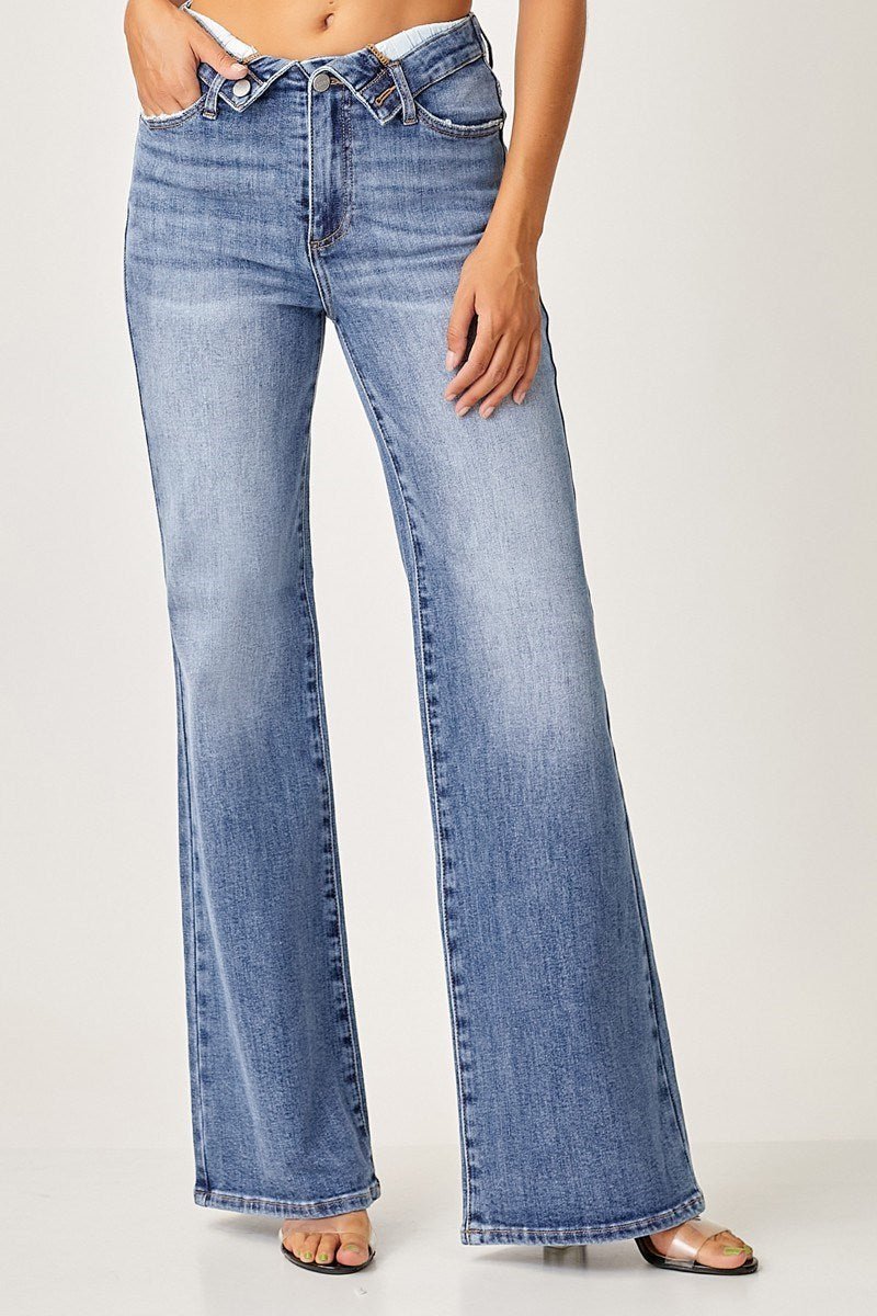 Boise Wide Leg Risen Jean - Roaming Gypsy Boutique