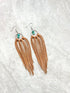 Bozeman Fringe Earrings w/ Turquoise Beads - Roaming Gypsy Boutique