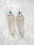 Bozeman Fringe Earrings w/ Turquoise Beads - Roaming Gypsy Boutique