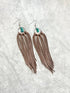 Bozeman Fringe Earrings w/ Turquoise Beads - Roaming Gypsy Boutique