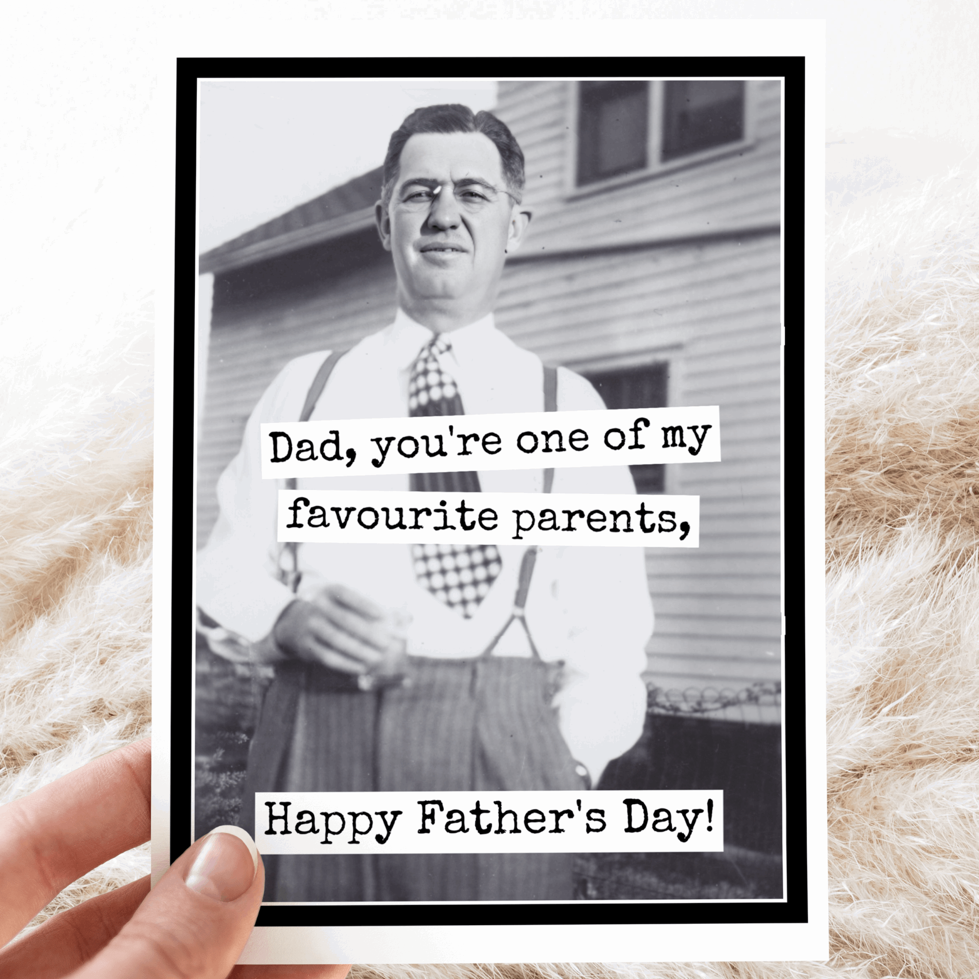 CARD. Father's Day Card. Dad, You're One Of My Favourite Parents. - Roaming Gypsy Boutique