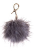 C.C Fur Ball Bag Key Chain - Roaming Gypsy Boutique