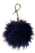 C.C Fur Ball Bag Key Chain - Roaming Gypsy Boutique