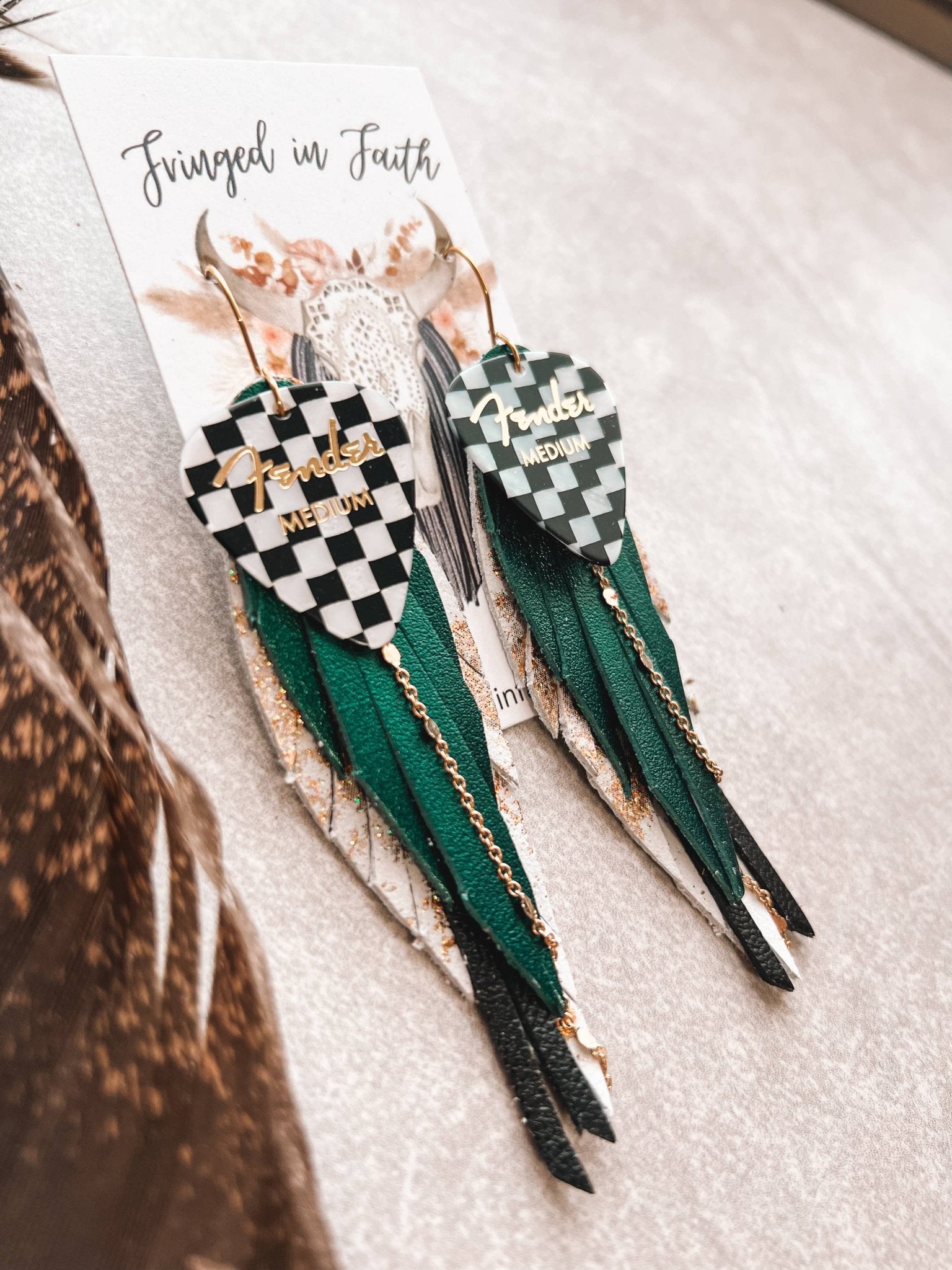 Checked Out Fringe | Emerald - Roaming Gypsy Boutique