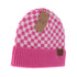 Checkered Pattern C.C Beanie - Roaming Gypsy Boutique