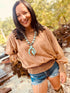 Coffee Casual Top - Roaming Gypsy Boutique