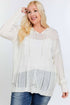 Curvy Classic Cream Knit Hoodie - Roaming Gypsy Boutique