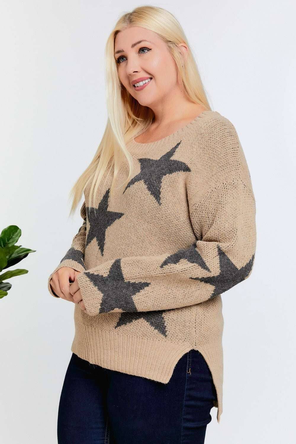 Curvy Star Sweater - Roaming Gypsy Boutique