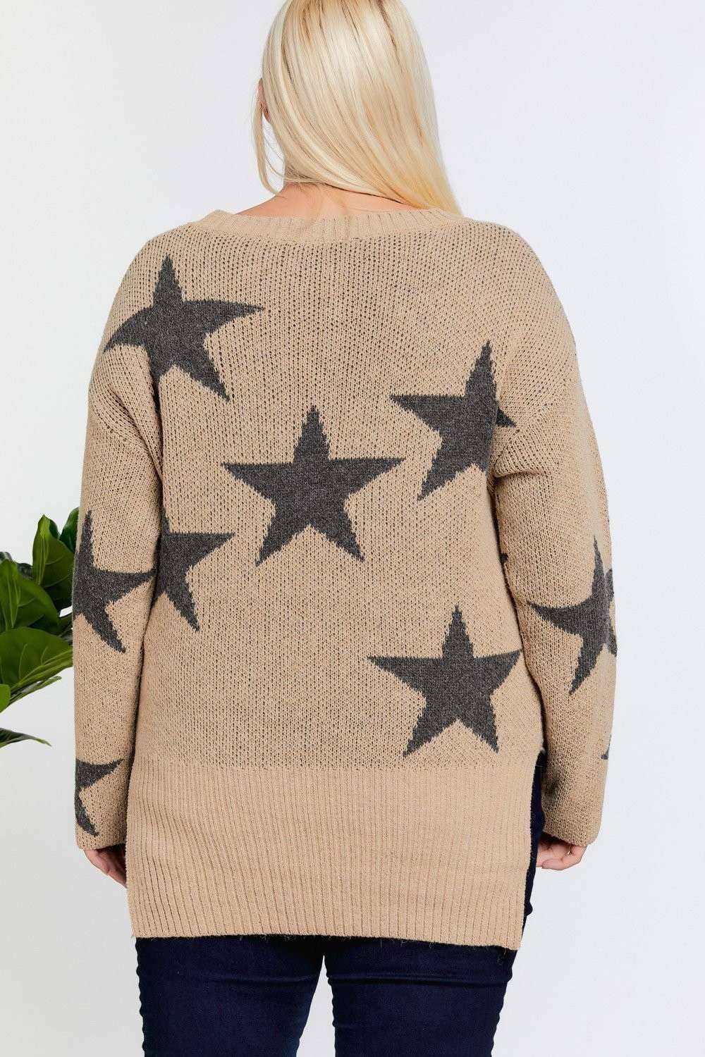 Curvy Star Sweater - Roaming Gypsy Boutique