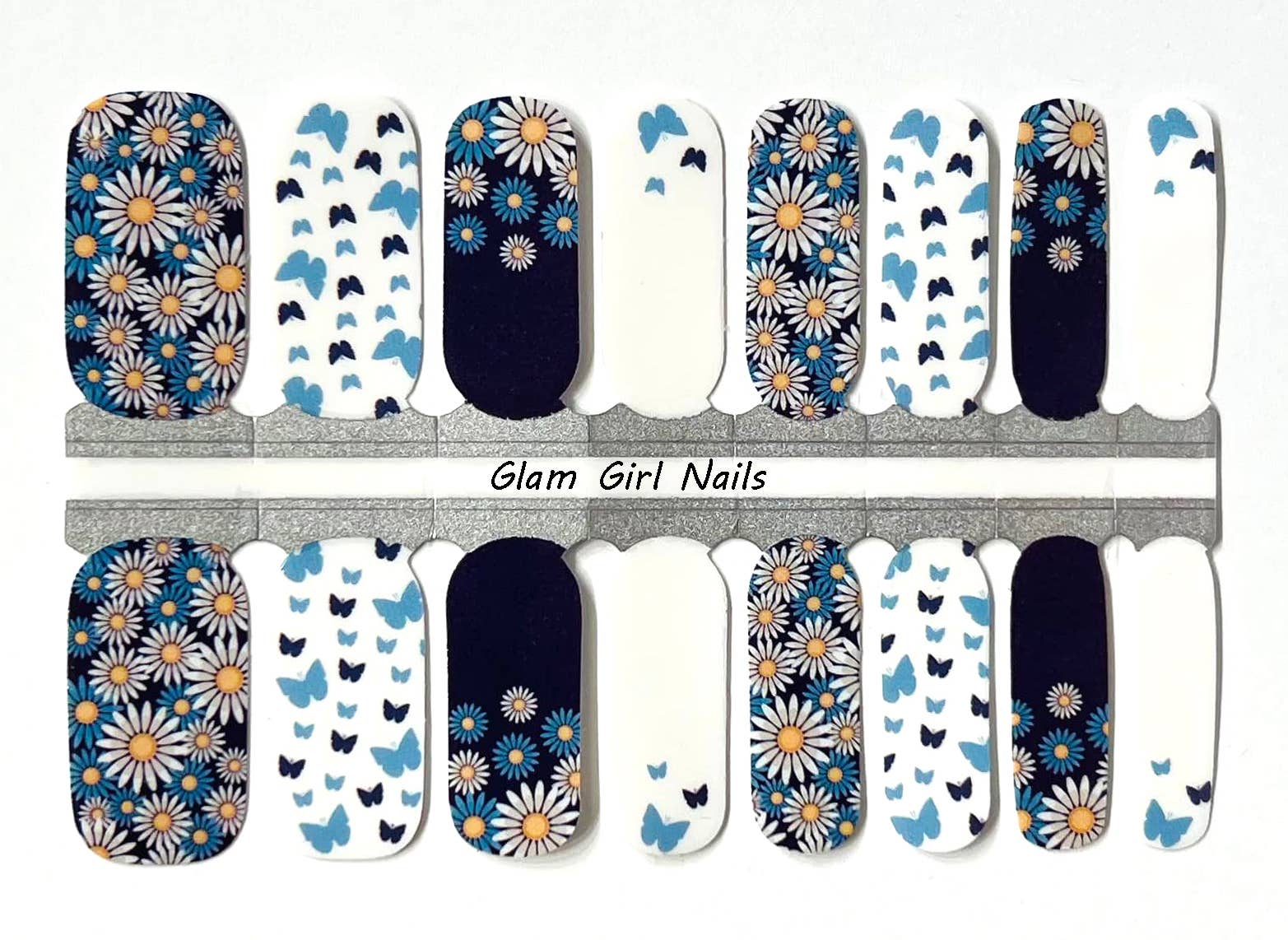 Daisies and Butterflies Nail Wraps - Roaming Gypsy Boutique