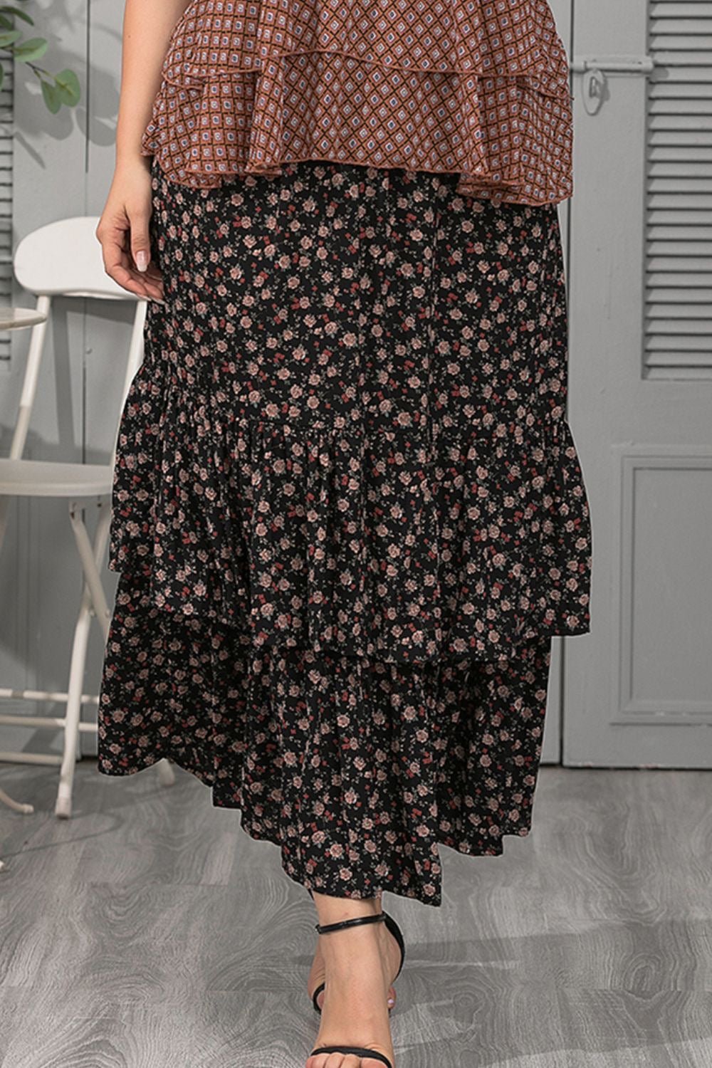 Ditsy Floral Maxi Skirt - Roaming Gypsy Boutique