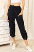 Double Take Decorative Button Cropped Pants - Roaming Gypsy Boutique