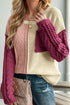 Double Take Full Size Color Block Drop Shoulder Sweater - Roaming Gypsy Boutique