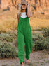 Double Take Full Size Sleeveless V - Neck Pocketed Jumpsuit - Roaming Gypsy Boutique