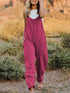 Double Take Full Size Sleeveless V - Neck Pocketed Jumpsuit - Roaming Gypsy Boutique