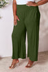 Double Take Full Size Smocked Wide Waistband Wide Leg Pants - Roaming Gypsy Boutique