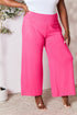 Double Take Full Size Smocked Wide Waistband Wide Leg Pants - Roaming Gypsy Boutique