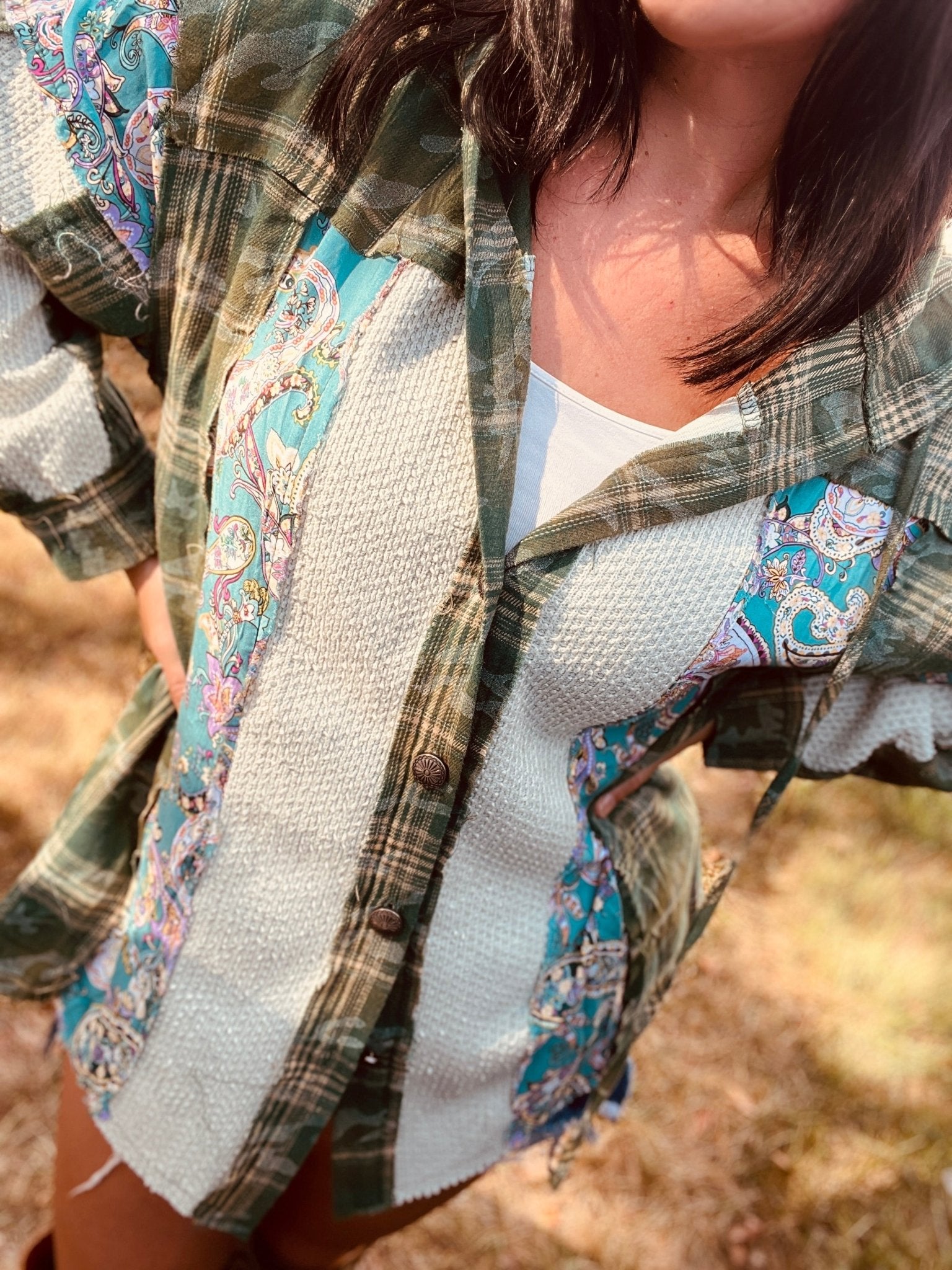 Dublin Fairy Patch Flannel - Roaming Gypsy Boutique