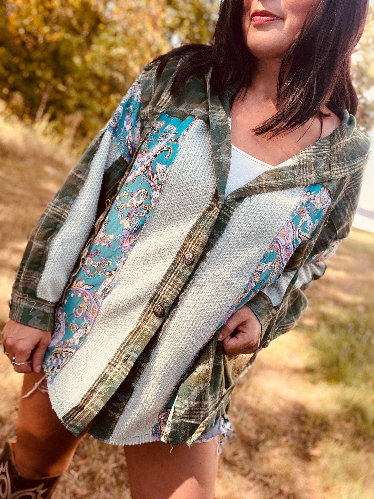 Dublin Fairy Patch Flannel - Roaming Gypsy Boutique