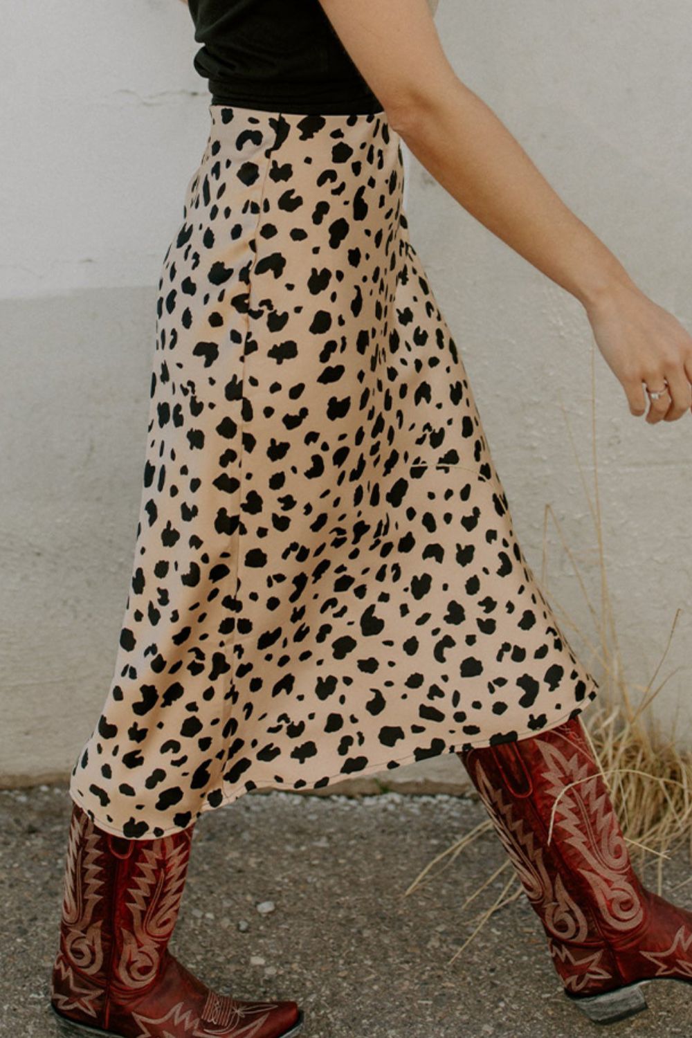 Dusty Storm Leopard Skirt - Roaming Gypsy Boutique