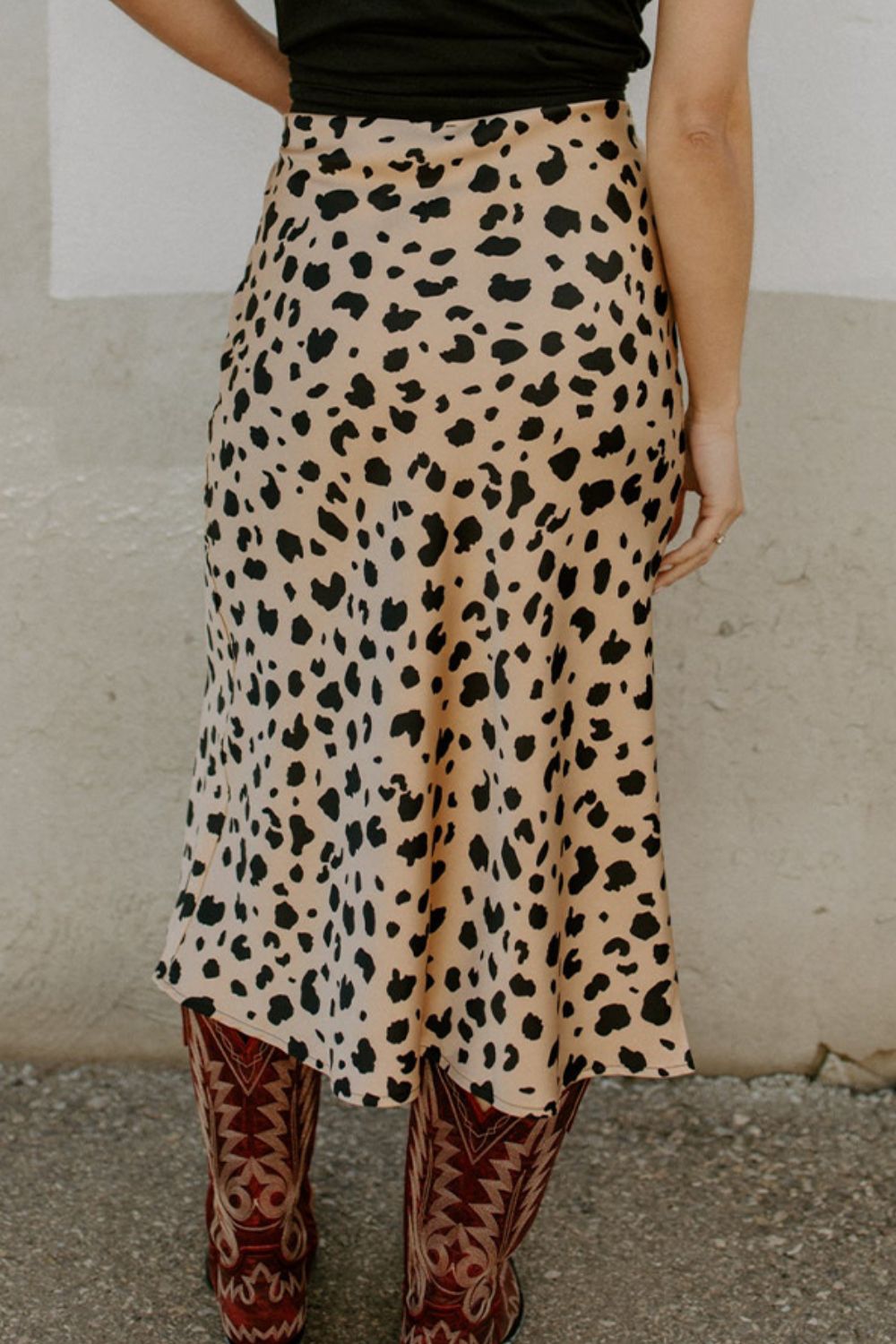 Dusty Storm Leopard Skirt - Roaming Gypsy Boutique