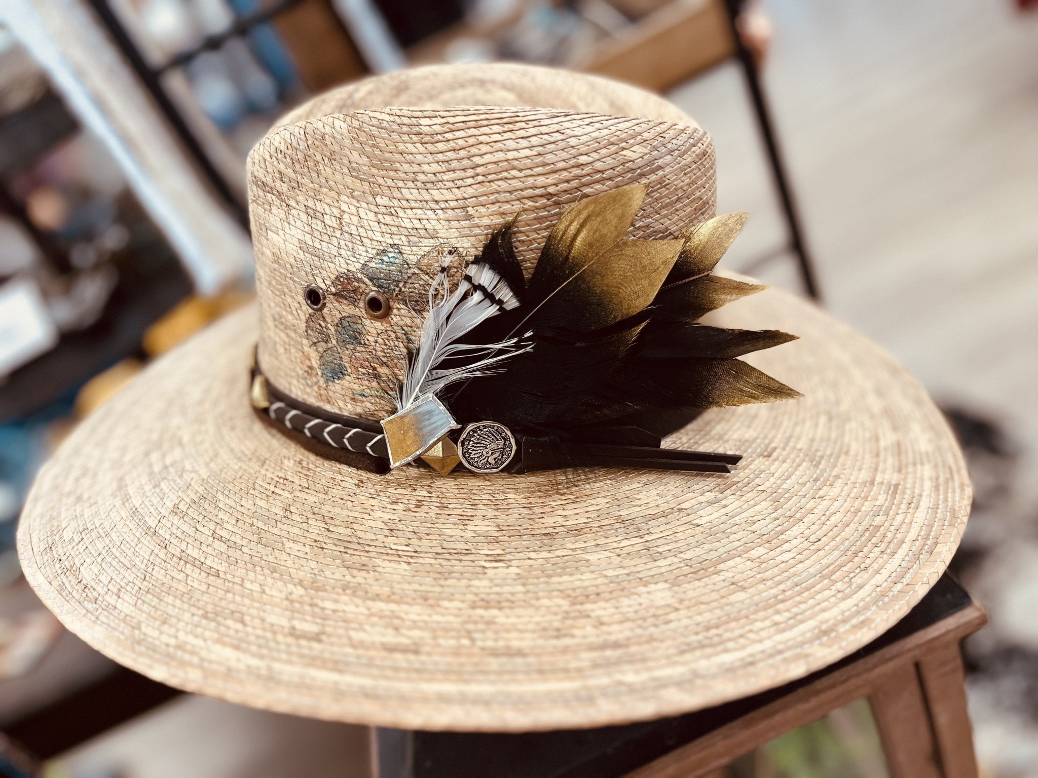 Faded Rebel Glory Straw Hat - Roaming Gypsy Boutique