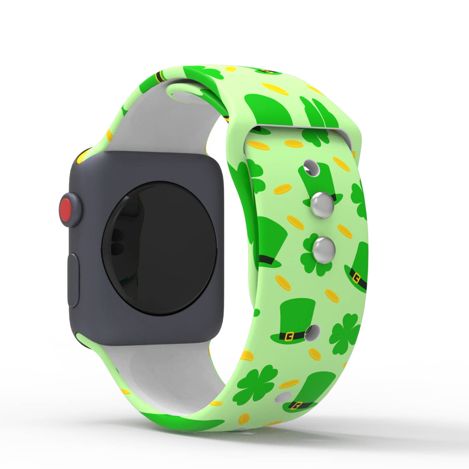 Shamrock St Patricks Day Irish Luck Silicone Watch Band