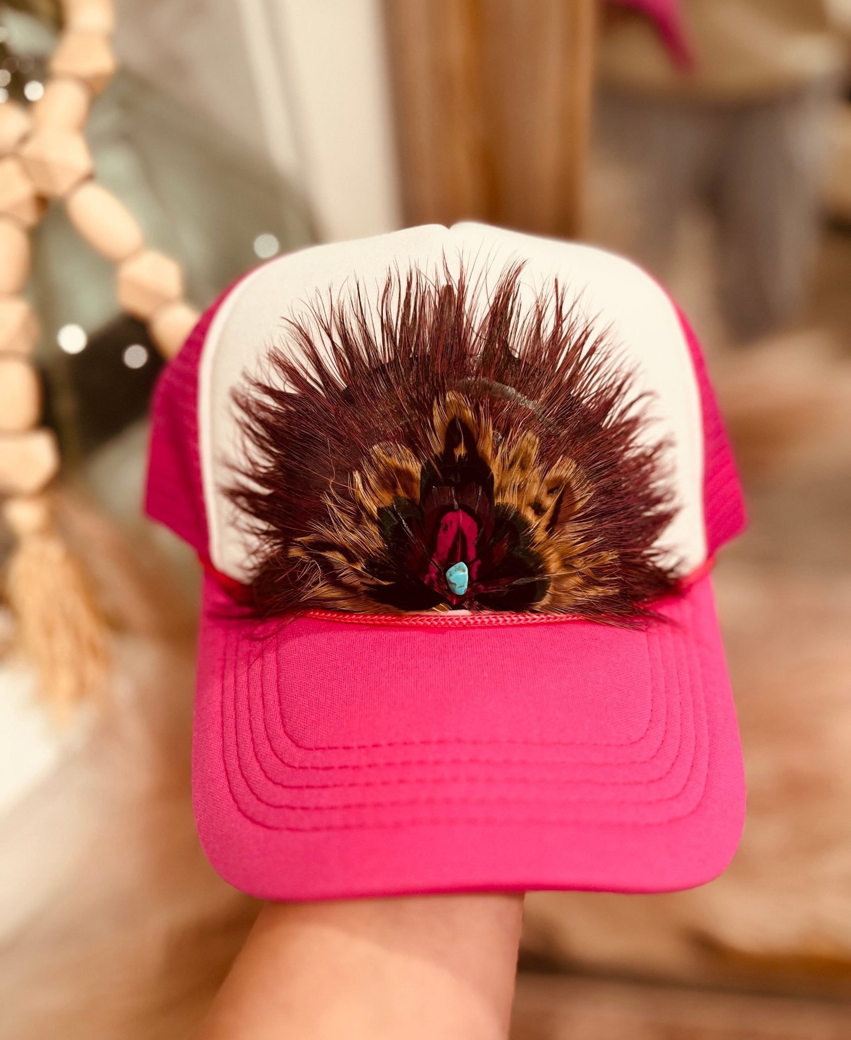 Feathered Trucker Hat Collection - Roaming Gypsy Boutique