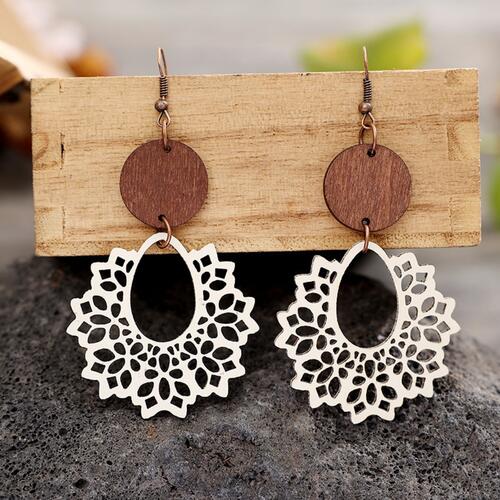 Geometric Cutout Dangle Earrings - Roaming Gypsy Boutique