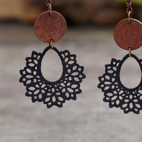 Geometric Cutout Dangle Earrings - Roaming Gypsy Boutique