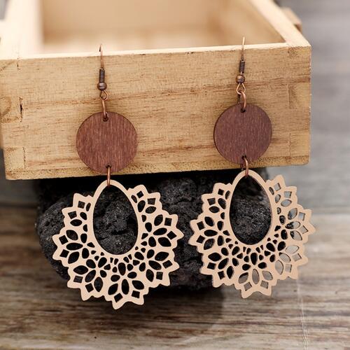 Geometric Cutout Dangle Earrings - Roaming Gypsy Boutique