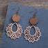 Geometric Cutout Dangle Earrings - Roaming Gypsy Boutique