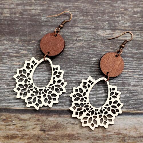 Geometric Cutout Dangle Earrings - Roaming Gypsy Boutique